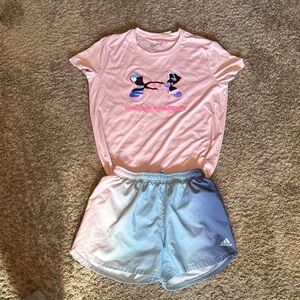 Under Armour Pink and Blue Kids Shorts